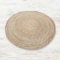 Extra Stor Rund Matta i Mjuk Jute - 200cm