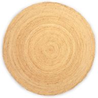 Extra Stor Rund Matta i Mjuk Jute - 200cm