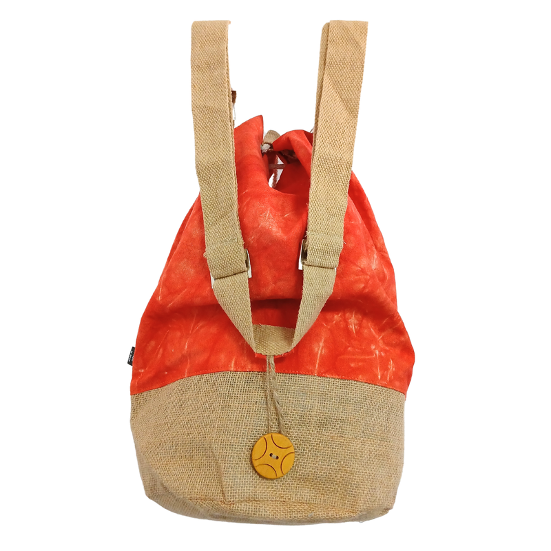 Naturlig Ryggsäck - Orange Stentvättad - Namaste Hand