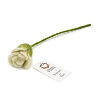Filtblommor - Vita Rosor