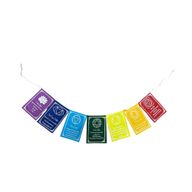 Sju Chakra-Färger & Mantra - Medelstora (7 Flaggor)