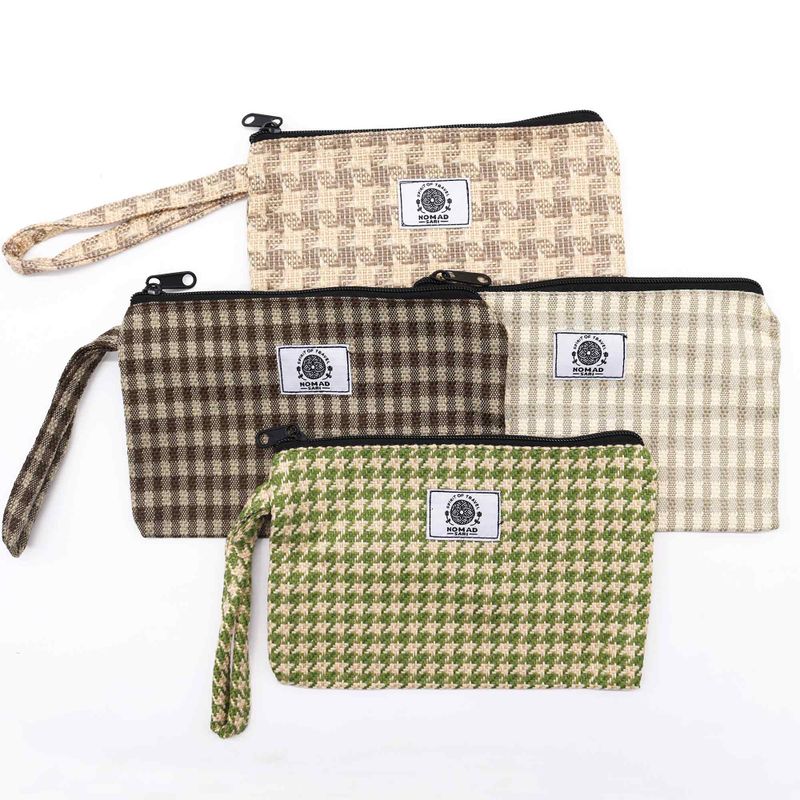 Mjuk & Naturlig Liten Väska med Ögla - (4 x 1 diverse designer) - 20x13cm