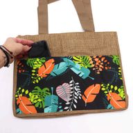 Shoppingväska till Marknaden med Tropiskt Tryck - (3x diverse designer) - 40x30x9cm
