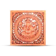 Kvadratisk Dekorativ Träpanel - Buddha Ganesh 40x40