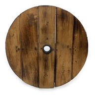Litet Bord av Öltunna med Parasolstativ 38x32 cm - Naturligt
