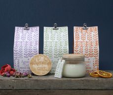 180g Presentförpackat Sojavaxljus i Glasburk - Citrus
