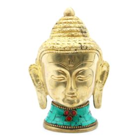 Buddhafigur i Mässing - Litet Huvud - 5 cm