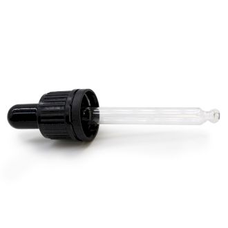 Svart Glaspipett till 5ml Dropparflaska 18mm