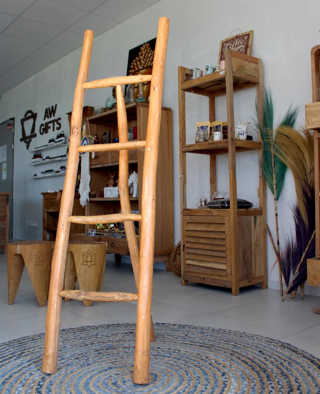Stor Stege i Teak - 1.5m - Naturlig