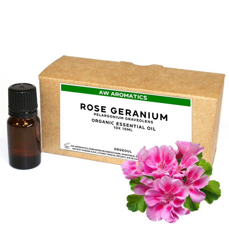 Ros Geranium Ekologisk Eterisk Olja 10ml - Utan Etikett
