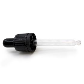 Svart Glaspipett till 5ml Dropparflaska 18mm