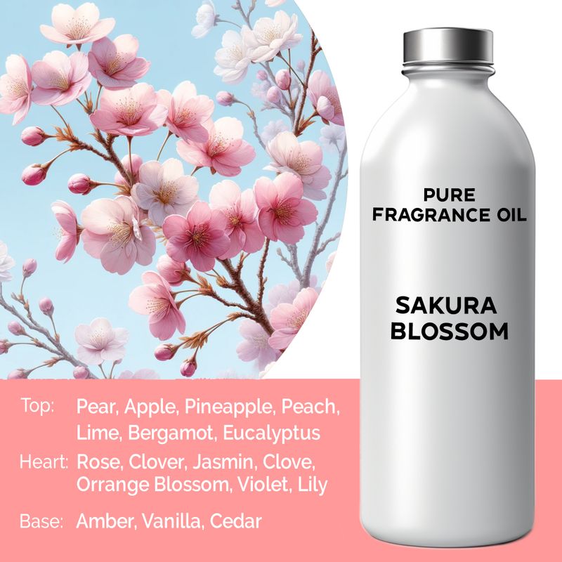 Blommande Sakura Ren Doftolja - 500ml