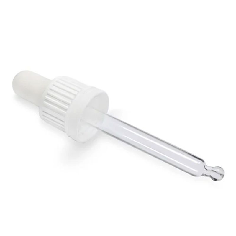 Vit Glaspipett till 10ml Dropparflaska 18mm