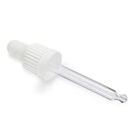 Vit Glaspipett till 10ml Dropparflaska 18mm
