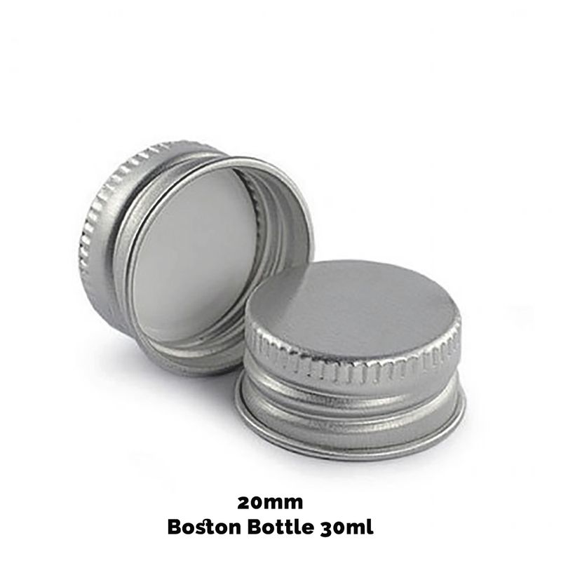 Kapsyl till Bärnstensfärgad Boston-flaska (30ml & 60ml) - Aluminum 20mm