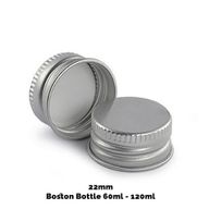 Kapsyl till Bärnstensfärgad Boston-flaska (120ml) - Aluminum Silver 22mm