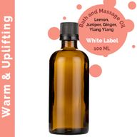 Varm & Upplyftande Massageolja - 100ml - Utan Etikett