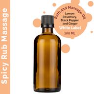 Kryddig Massageolja - 100ml - Utan Etikett