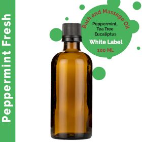 Färsk Pepparmynta Massageolja - 100ml - Utan Etikett