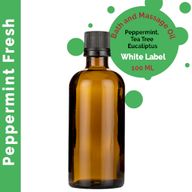 Färsk Pepparmynta Massageolja - 100ml - Utan Etikett