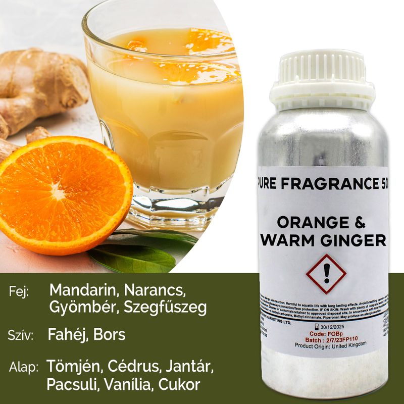 Apelsin & Varm Ingefära Ren Doftolja - 500ml