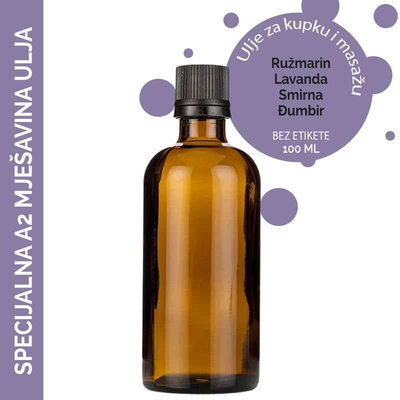 Speciell A2-Blandning Massageolja - 100ml - Utan Etikett