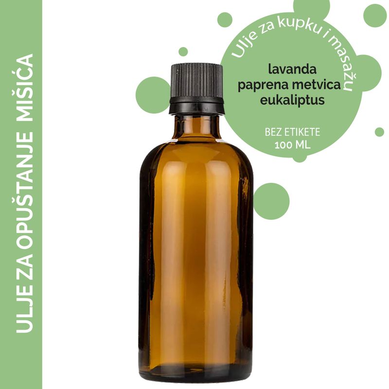 Muskelavslappning Massageolja - 100ml - Utan Etikett