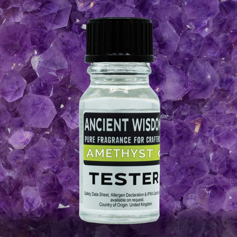 Doftolja Tester 10ml - Ametistkristall & Bärnsten