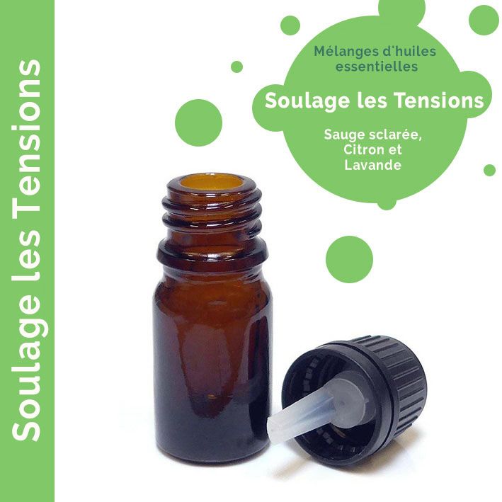 Mindre Stress Eterisk Oljeblandning 10ml - Utan Etikett