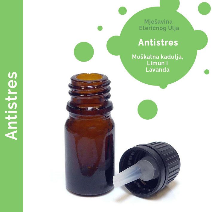 Mindre Stress Eterisk Oljeblandning 10ml - Utan Etikett