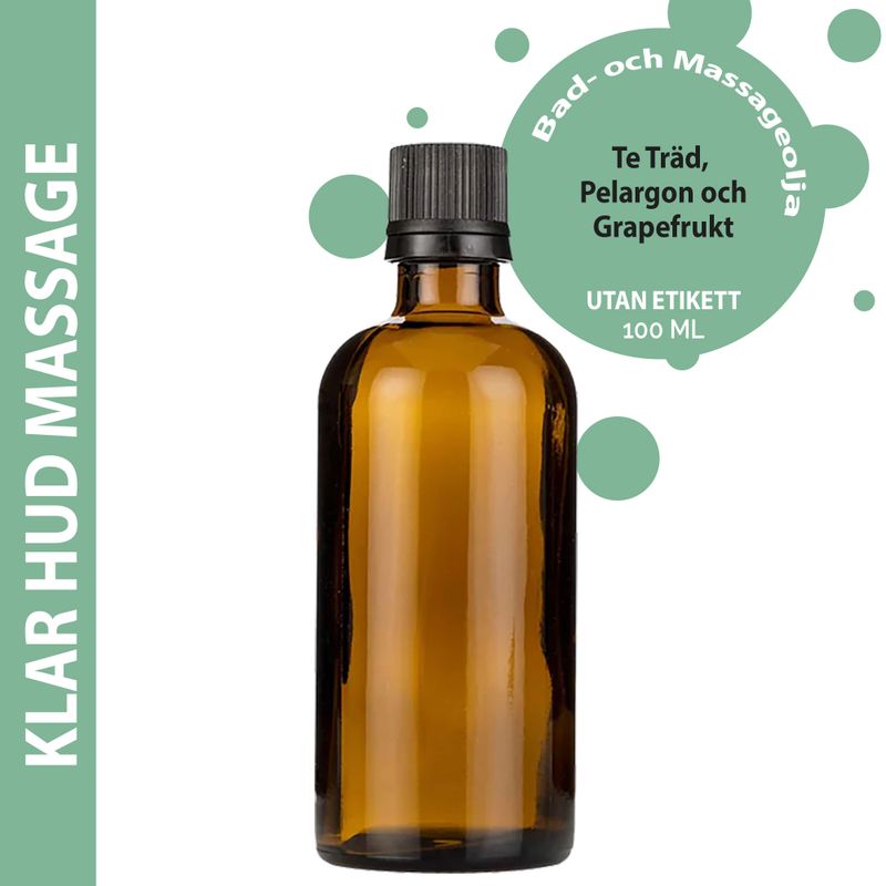 Klar Hud Massageolja - 100ml - Utan Etikett