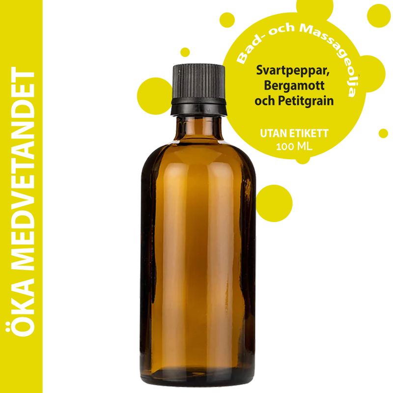 Öka Medvetandet Massageolja - 100ml - Utan Etikett