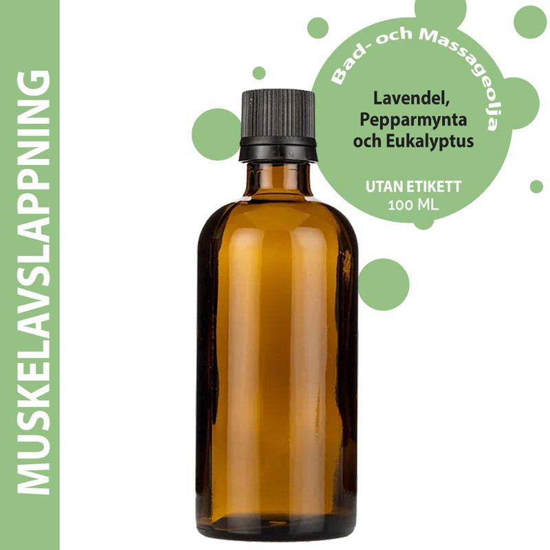 Muskelavslappning Massageolja - 100ml - Utan Etikett