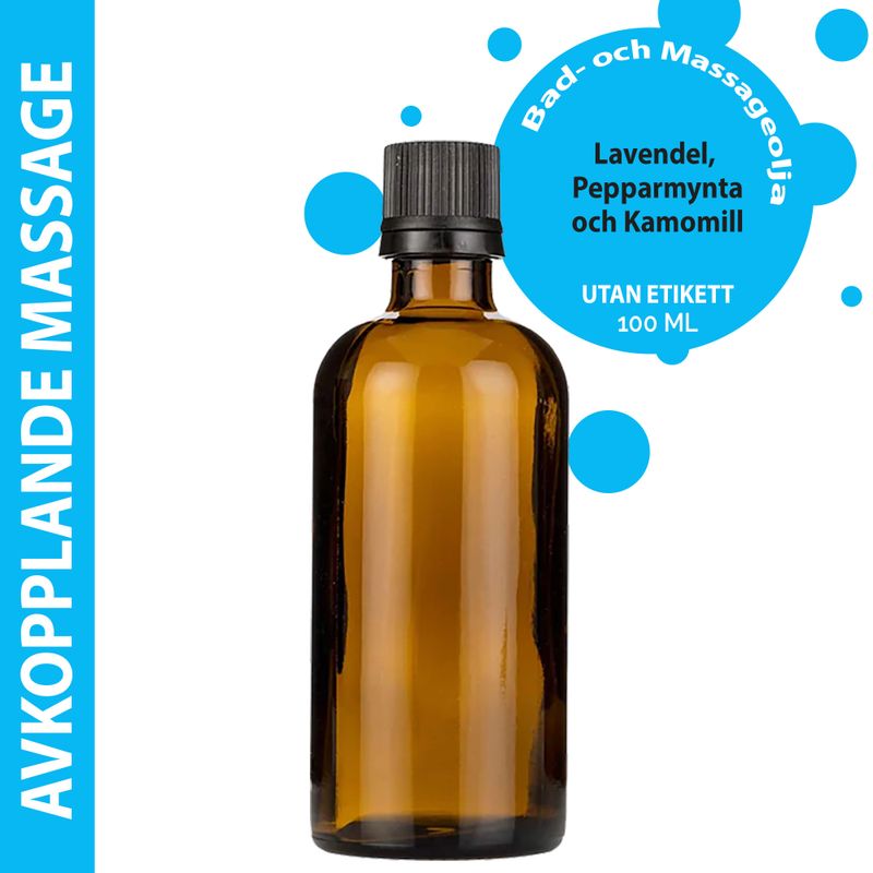 Avkopplande Massageolja - 100ml - Utan Etikett