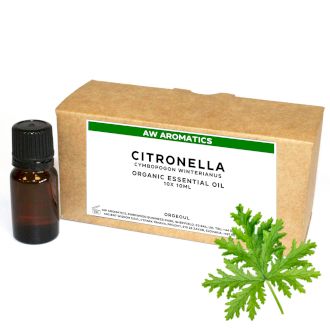 Citronella Ekologisk Eterisk Olja 10ml - Utan Etikett