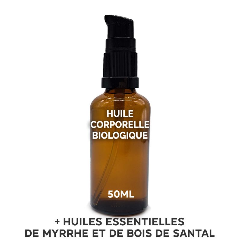 Ekologisk Kroppsolja 50ml - Sandelträ & Myrra - Utan Etikett