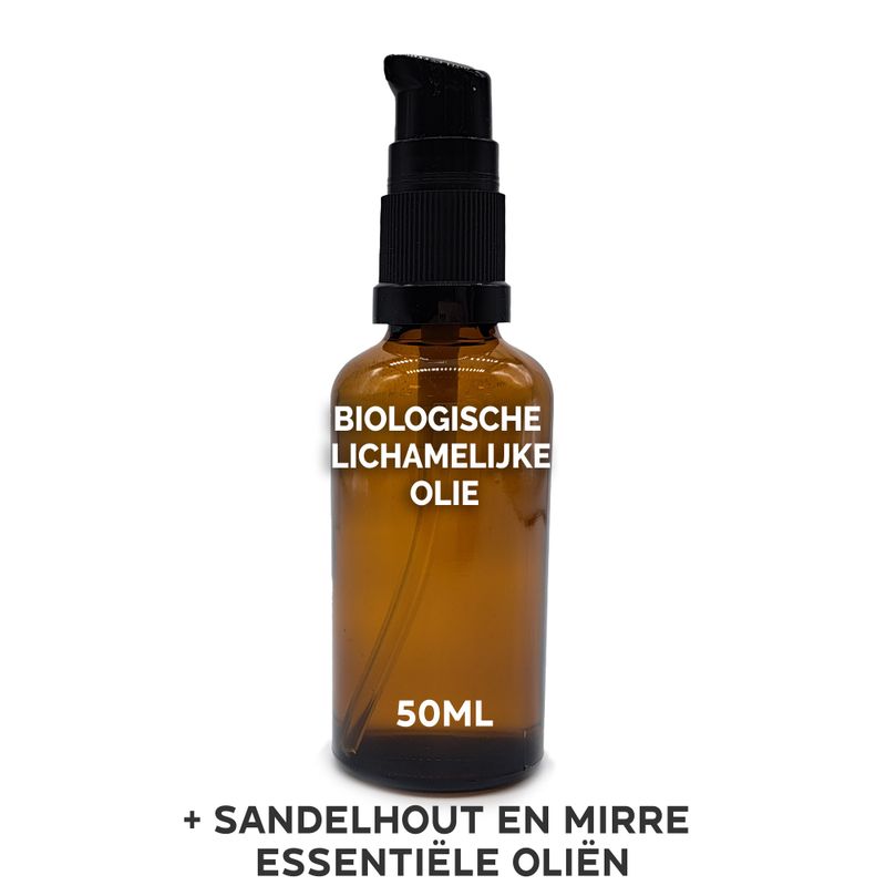 Ekologisk Kroppsolja 50ml - Sandelträ & Myrra - Utan Etikett