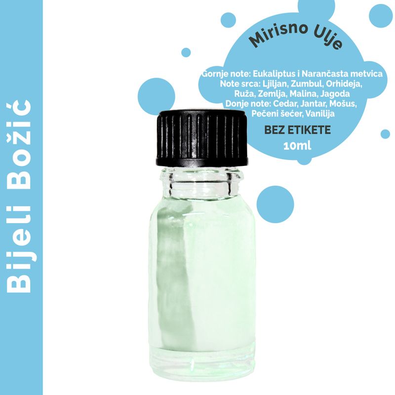 Vit Jul Doftolja 10ml - Utan Etikett