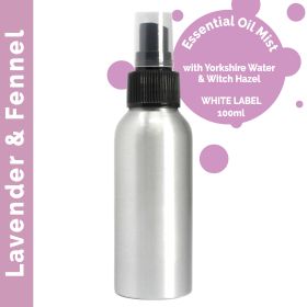 100ml Rumsspray med Eteriska Oljor - Lavendel & Fänkål - Utan Etikett