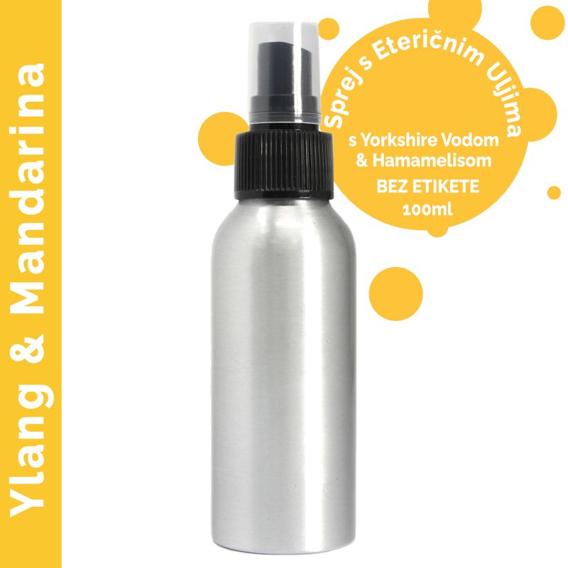 100ml Rumsspray med Eteriska Oljor - Ylang Ylang & Mandarin - Utan Etikett