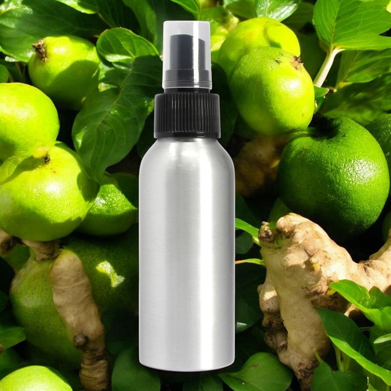 100ml Rumsspray med Eteriska Oljor - Lime & Ingefära - Utan Etikett