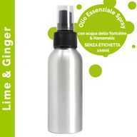 100ml Rumsspray med Eteriska Oljor - Lime & Ingefära - Utan Etikett