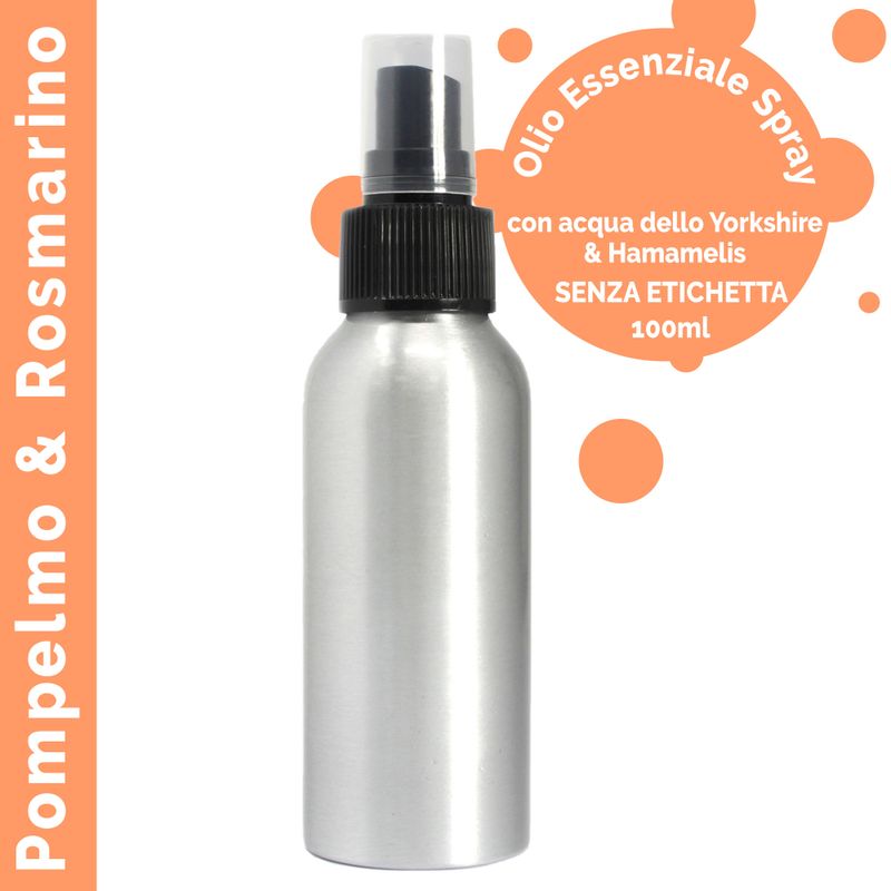 100ml Rumsspray med Eteriska Oljor - Grapefrukt and Rosmarin - Utan Etikett