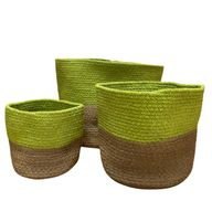 Bomull/Juterep Förvaringskorg 20x20 cm - Pistachio