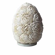 Snäckskalslampa - Oval med Rosor - 20cm