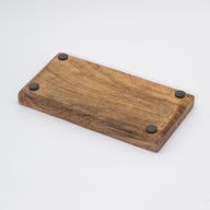 Emaljerad Dubbel Smyckesbricka 20x10x2.5cm - Svamp-design Blå