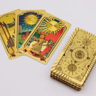 Set med Gyllene Tarotkort