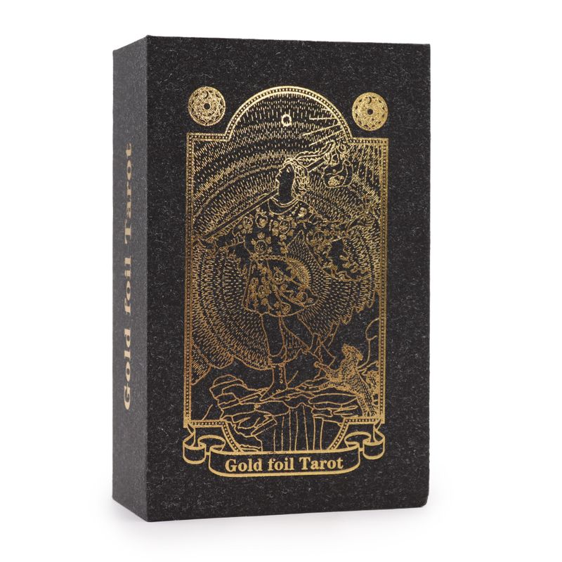 Guldfolierad Tarotset med Bok - Presentbox