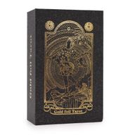 Guldfolierad Tarotset med Bok - Presentbox