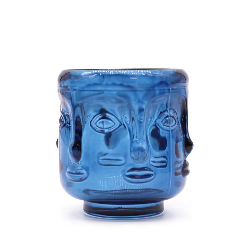Ljushållare med Buddha-ansikten - Kunglig Blå